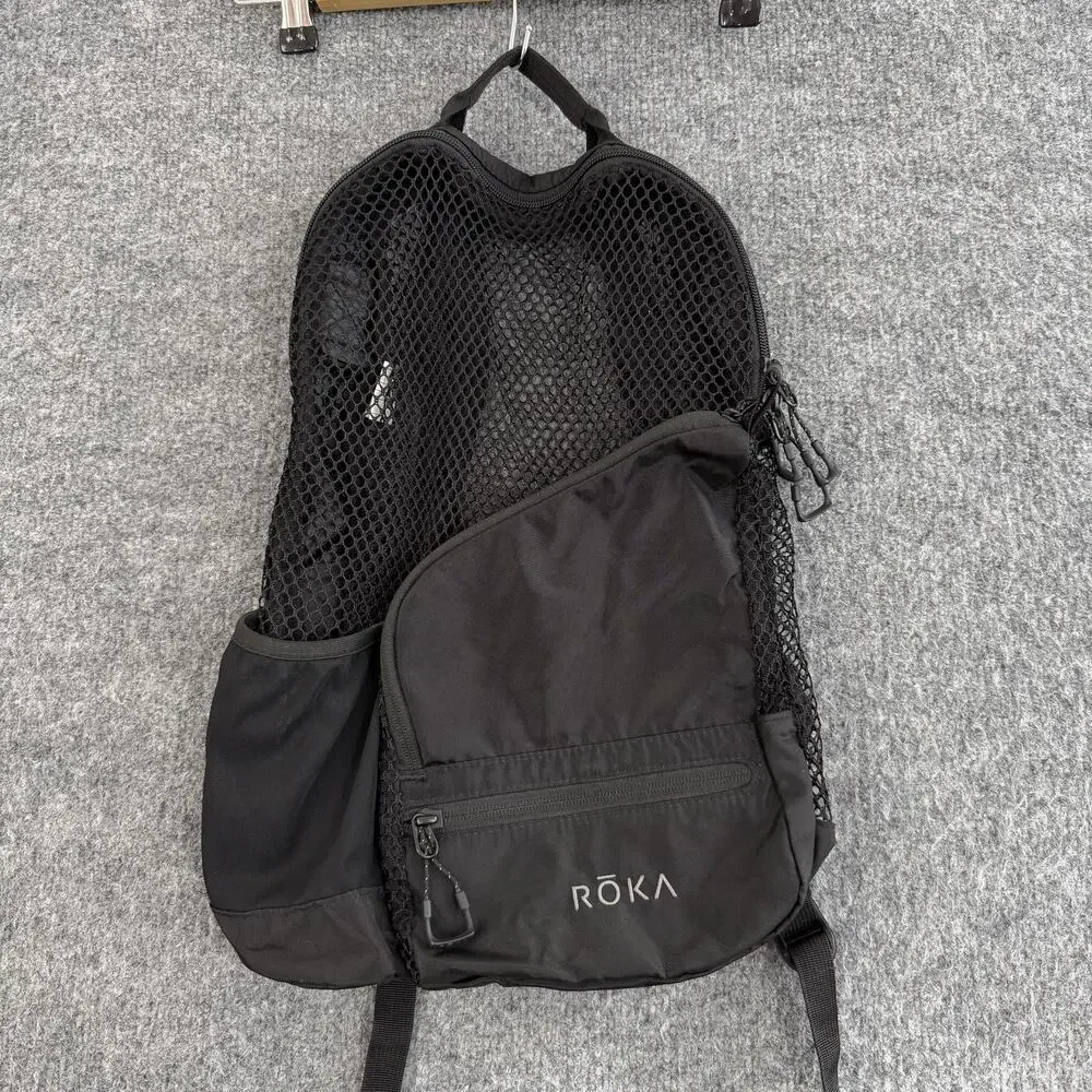Roka Pro Vent Zip Mesh Backpack Black Lightweight Ventilated Daypack Outdoor